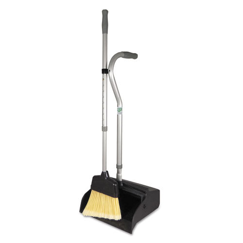 Unger® wholesale. UNGER Telescopic Ergo Dust Pan With Broom, 12" Wide, 45" High, Metal, Gray-silver. HSD Wholesale: Janitorial Supplies, Breakroom Supplies, Office Supplies.