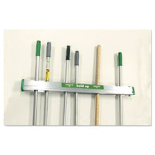 Load image into Gallery viewer, Unger® wholesale. UNGER Hold Up Aluminum Tool Rack, 36w X 3.5d X 3.5h, Aluminum-green. HSD Wholesale: Janitorial Supplies, Breakroom Supplies, Office Supplies.