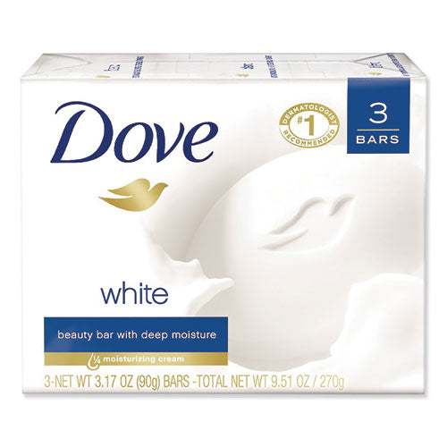 Dove® wholesale. DOVE White Beauty Bar, Light Scent, 3.17 Oz, 3-pack. HSD Wholesale: Janitorial Supplies, Breakroom Supplies, Office Supplies.