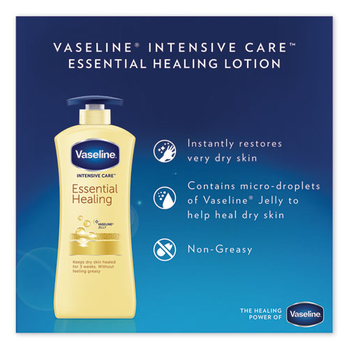 Vaseline® wholesale. Intensive Care Essential Healing Body Lotion, 20.3 Oz, Pump Bottle. HSD Wholesale: Janitorial Supplies, Breakroom Supplies, Office Supplies.