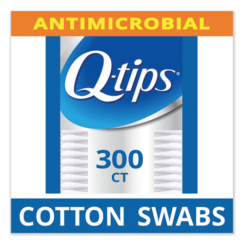 Q-tips® wholesale. Cotton Swabs, Antibacterial, 300-pack, 12-carton. HSD Wholesale: Janitorial Supplies, Breakroom Supplies, Office Supplies.