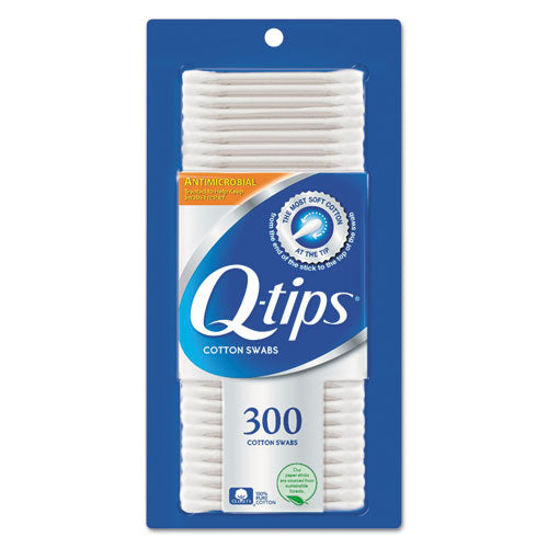 Q-tips® wholesale. Cotton Swabs, Antibacterial, 300-pack, 12-carton. HSD Wholesale: Janitorial Supplies, Breakroom Supplies, Office Supplies.