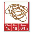 Universal® wholesale. UNIVERSAL® Rubber Bands, Size 16, 0.04" Gauge, Beige, 1 Lb Box, 1,900-pack. HSD Wholesale: Janitorial Supplies, Breakroom Supplies, Office Supplies.