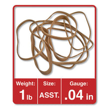 Load image into Gallery viewer, Universal® wholesale. UNIVERSAL® Rubber Bands, Size 54 (assorted), Assorted Gauges, Beige, 1 Lb Box. HSD Wholesale: Janitorial Supplies, Breakroom Supplies, Office Supplies.