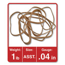 Universal® wholesale. UNIVERSAL® Rubber Bands, Size 54 (assorted), Assorted Gauges, Beige, 1 Lb Box. HSD Wholesale: Janitorial Supplies, Breakroom Supplies, Office Supplies.