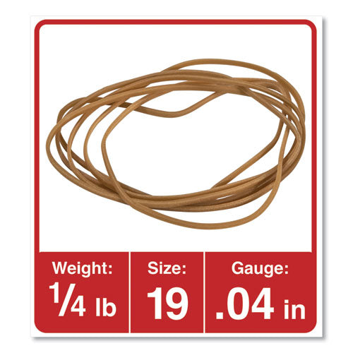 Universal® wholesale. UNIVERSAL® Rubber Bands, Size 19, 0.04" Gauge, Beige, 4 Oz Box, 310-pack. HSD Wholesale: Janitorial Supplies, Breakroom Supplies, Office Supplies.