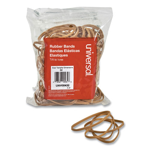 Universal® wholesale. UNIVERSAL® Rubber Bands, Size 32, 0.04" Gauge, Beige, 4 Oz Box, 205-pack. HSD Wholesale: Janitorial Supplies, Breakroom Supplies, Office Supplies.