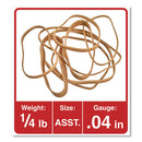 Universal® wholesale. UNIVERSAL® Rubber Bands, Size 54 (assorted), Assorted Gauges, Beige, 4 Oz Box. HSD Wholesale: Janitorial Supplies, Breakroom Supplies, Office Supplies.