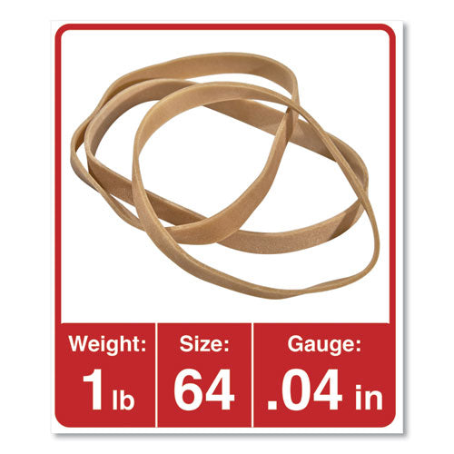 Universal® wholesale. UNIVERSAL® Rubber Bands, Size 64, 0.04" Gauge, Beige, 4 Oz Box, 80-pack. HSD Wholesale: Janitorial Supplies, Breakroom Supplies, Office Supplies.