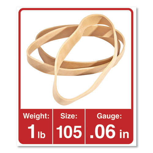 Universal® wholesale. UNIVERSAL® Rubber Bands, Size 105, 0.06" Gauge, Beige, 1 Lb Box, 55-pack. HSD Wholesale: Janitorial Supplies, Breakroom Supplies, Office Supplies.