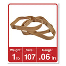 Universal® wholesale. UNIVERSAL® Rubber Bands, Size 107, 0.06" Gauge, Beige, 1 Lb Box, 40-pack. HSD Wholesale: Janitorial Supplies, Breakroom Supplies, Office Supplies.
