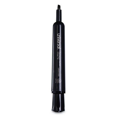 Universal™ wholesale. UNIVERSAL® Chisel Tip Permanent Marker, Broad, Black, 36-pack. HSD Wholesale: Janitorial Supplies, Breakroom Supplies, Office Supplies.