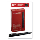 Universal™ wholesale. UNIVERSAL® Pen-style Permanent Marker, Fine Bullet Tip, Black, Dozen. HSD Wholesale: Janitorial Supplies, Breakroom Supplies, Office Supplies.