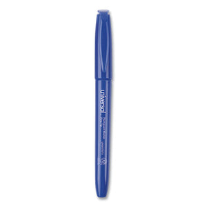 Universal™ wholesale. UNIVERSAL® Pen-style Permanent Marker, Fine Bullet Tip, Blue, Dozen. HSD Wholesale: Janitorial Supplies, Breakroom Supplies, Office Supplies.