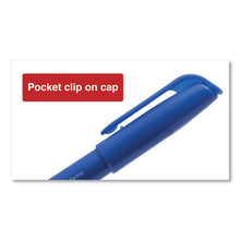 Load image into Gallery viewer, Universal™ wholesale. UNIVERSAL® Pen-style Permanent Marker, Fine Bullet Tip, Blue, Dozen. HSD Wholesale: Janitorial Supplies, Breakroom Supplies, Office Supplies.