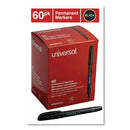 Universal™ wholesale. UNIVERSAL® Pen-style Permanent Marker, Fine Bullet Tip, Black, 60-pack. HSD Wholesale: Janitorial Supplies, Breakroom Supplies, Office Supplies.