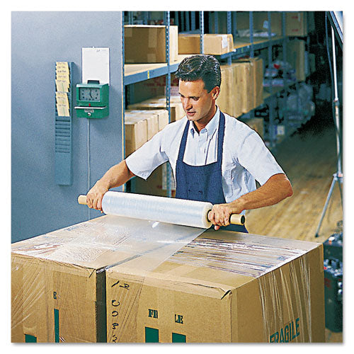 Universal® wholesale. UNIVERSAL® Stretch Film With Preattached Handles, 20" X 1000ft, 20mic (80-gauge), 4-carton. HSD Wholesale: Janitorial Supplies, Breakroom Supplies, Office Supplies.