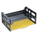 Universal® wholesale. UNIVERSAL® Recycled Plastic Side Load Desk Trays, 2 Sections, Letter Size Files, 13" X 9" X 2.75", Black. HSD Wholesale: Janitorial Supplies, Breakroom Supplies, Office Supplies.