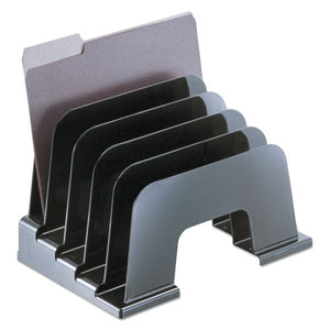 Universal® wholesale. UNIVERSAL® Recycled Plastic Incline Sorter, 5 Sections, Letter Size Files, 13.25" X 9" X 9", Black. HSD Wholesale: Janitorial Supplies, Breakroom Supplies, Office Supplies.