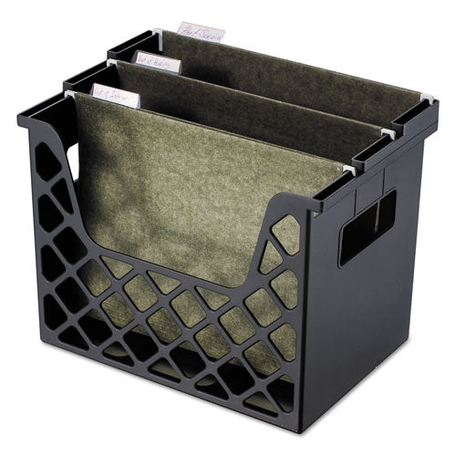Universal® wholesale. UNIVERSAL® Recycled Extra Capacity Desktop File Holder, Letter Size, 8.5" Long, Black. HSD Wholesale: Janitorial Supplies, Breakroom Supplies, Office Supplies.
