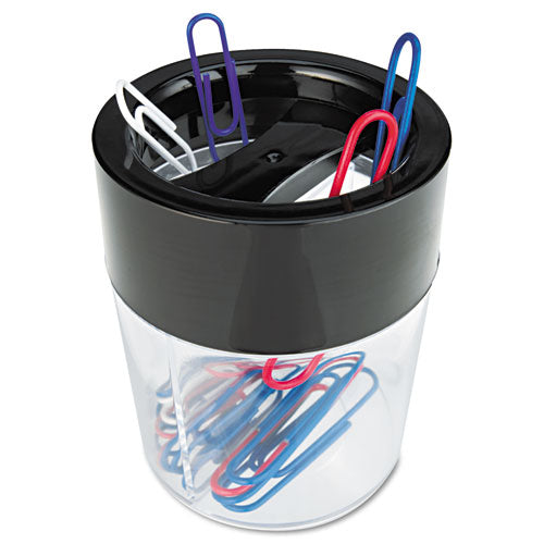 Universal® wholesale. UNIVERSAL® Magnetic Clip Dispenser, Two Compartments, Plastic, 2 1-2 X 2 1-2 X 3. HSD Wholesale: Janitorial Supplies, Breakroom Supplies, Office Supplies.