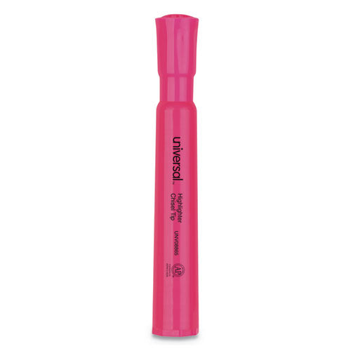 Universal™ wholesale. UNIVERSAL® Desk Highlighters, Chisel Tip, Fluorescent Pink, Dozen. HSD Wholesale: Janitorial Supplies, Breakroom Supplies, Office Supplies.