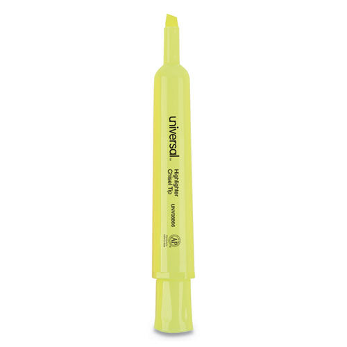 Universal™ wholesale. UNIVERSAL® Desk Highlighters, Chisel Tip, Fluorescent Yellow, 36-pack. HSD Wholesale: Janitorial Supplies, Breakroom Supplies, Office Supplies.