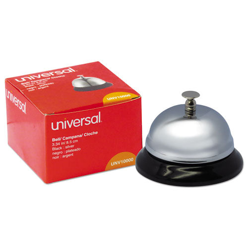 Universal® wholesale. UNIVERSAL Call Bell, 3-3-8" Diameter, Brushed Nickel. HSD Wholesale: Janitorial Supplies, Breakroom Supplies, Office Supplies.