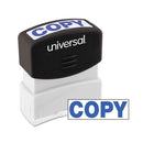 Universal® wholesale. UNIVERSAL® Message Stamp, Copy, Pre-inked One-color, Blue. HSD Wholesale: Janitorial Supplies, Breakroom Supplies, Office Supplies.