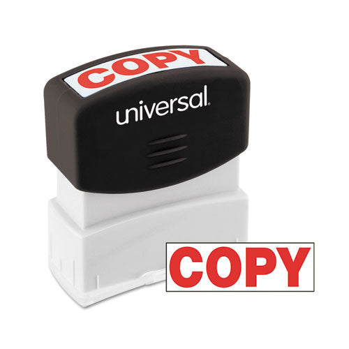 Universal® wholesale. UNIVERSAL® Message Stamp, Copy, Pre-inked One-color, Red. HSD Wholesale: Janitorial Supplies, Breakroom Supplies, Office Supplies.