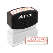 Load image into Gallery viewer, Universal® wholesale. UNIVERSAL® Message Stamp, Faxed, Pre-inked One-color, Red. HSD Wholesale: Janitorial Supplies, Breakroom Supplies, Office Supplies.