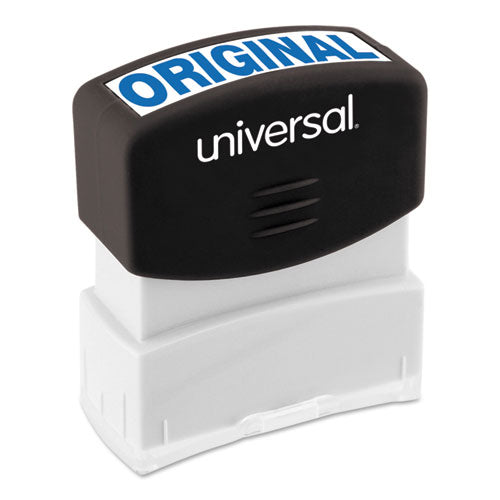 Universal® wholesale. UNIVERSAL® Message Stamp, Original, Pre-inked One-color, Blue. HSD Wholesale: Janitorial Supplies, Breakroom Supplies, Office Supplies.