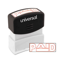 Load image into Gallery viewer, Universal® wholesale. UNIVERSAL® Message Stamp, Paid, Pre-inked One-color, Red. HSD Wholesale: Janitorial Supplies, Breakroom Supplies, Office Supplies.