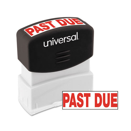 Universal® wholesale. UNIVERSAL® Message Stamp, Past Due, Pre-inked One-color, Red. HSD Wholesale: Janitorial Supplies, Breakroom Supplies, Office Supplies.