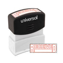 Universal® wholesale. UNIVERSAL® Message Stamp, Received, Pre-inked One-color, Red. HSD Wholesale: Janitorial Supplies, Breakroom Supplies, Office Supplies.