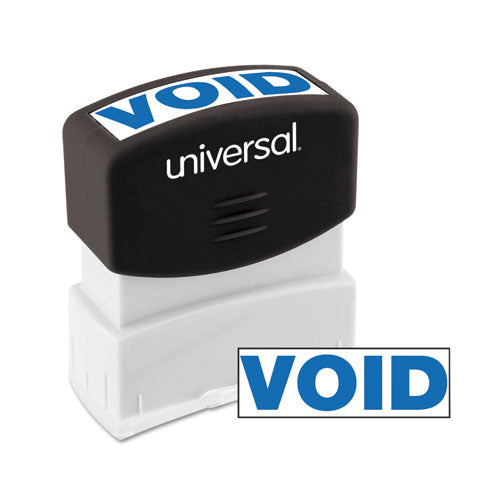 Universal® wholesale. UNIVERSAL® Message Stamp, Void, Pre-inked One-color, Blue. HSD Wholesale: Janitorial Supplies, Breakroom Supplies, Office Supplies.