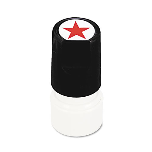 Universal® wholesale. UNIVERSAL® Round Message Stamp, Star, Pre-inked-re-inkable, Red. HSD Wholesale: Janitorial Supplies, Breakroom Supplies, Office Supplies.