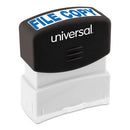 Universal® wholesale. UNIVERSAL® Message Stamp, File Copy, Pre-inked One-color, Blue. HSD Wholesale: Janitorial Supplies, Breakroom Supplies, Office Supplies.