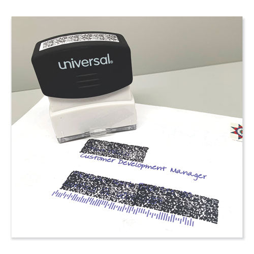 Universal® wholesale. UNIVERSAL® Security Stamp, Obscures Area 9-16 X 1 11-16, Black. HSD Wholesale: Janitorial Supplies, Breakroom Supplies, Office Supplies.