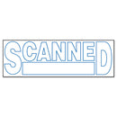 Universal® wholesale. UNIVERSAL® Message Stamp, Scanned, Pre-inked One-color, Blue. HSD Wholesale: Janitorial Supplies, Breakroom Supplies, Office Supplies.