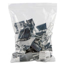 Universal® wholesale. UNIVERSAL Binder Clips In Zip-seal Bag, Large, Black-silver, 36-pack. HSD Wholesale: Janitorial Supplies, Breakroom Supplies, Office Supplies.