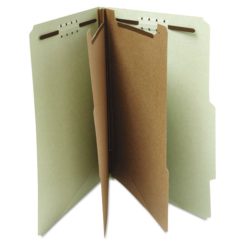 Universal® wholesale. UNIVERSAL® Six--section Pressboard Classification Folders, 2 Dividers, Letter Size, Gray-green, 10-box. HSD Wholesale: Janitorial Supplies, Breakroom Supplies, Office Supplies.