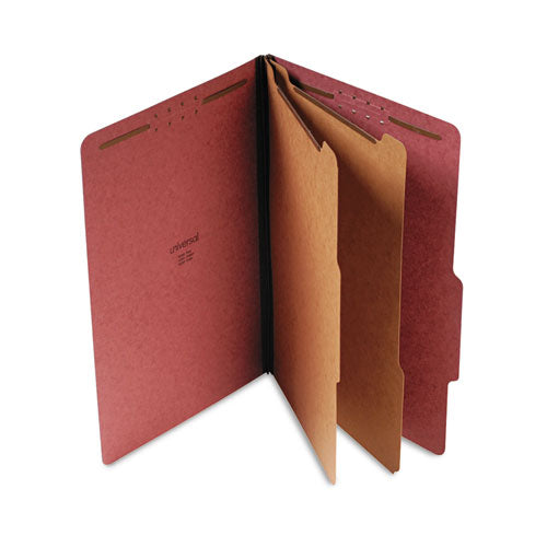 Universal® wholesale. UNIVERSAL® Six--section Pressboard Classification Folders, 2 Dividers, Legal Size, Red, 10-box. HSD Wholesale: Janitorial Supplies, Breakroom Supplies, Office Supplies.