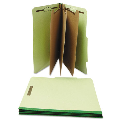 Universal® wholesale. UNIVERSAL® Eight-section Pressboard Classification Folders, 3 Dividers, Letter Size, Green, 10-box. HSD Wholesale: Janitorial Supplies, Breakroom Supplies, Office Supplies.