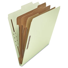 Load image into Gallery viewer, Universal® wholesale. UNIVERSAL® Eight-section Pressboard Classification Folders, 3 Dividers, Letter Size, Gray-green, 10-box. HSD Wholesale: Janitorial Supplies, Breakroom Supplies, Office Supplies.