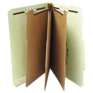 Universal® wholesale. UNIVERSAL® Eight-section Pressboard Classification Folders, 3 Dividers, Letter Size, Gray-green, 10-box. HSD Wholesale: Janitorial Supplies, Breakroom Supplies, Office Supplies.