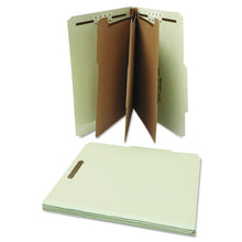 Load image into Gallery viewer, Universal® wholesale. UNIVERSAL® Eight-section Pressboard Classification Folders, 3 Dividers, Letter Size, Gray-green, 10-box. HSD Wholesale: Janitorial Supplies, Breakroom Supplies, Office Supplies.