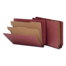 Universal® wholesale. UNIVERSAL® Red Pressboard End Tab Classification Folders, 2 Dividers, Letter Size, Red, 10-box. HSD Wholesale: Janitorial Supplies, Breakroom Supplies, Office Supplies.
