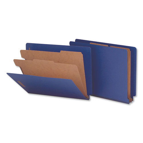 Universal® wholesale. UNIVERSAL® Deluxe Six-section Colored Pressboard End Tab Classification Folders, 2 Dividers, Letter Size, Cobalt Blue Cover, 10-box. HSD Wholesale: Janitorial Supplies, Breakroom Supplies, Office Supplies.
