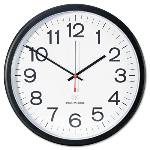 Universal® wholesale. UNIVERSAL Deluxe 13 1-2" Indoor-outdoor Atomic Clock, 13.5" Overall Diameter, Black Case, 1 Aa (sold Separately). HSD Wholesale: Janitorial Supplies, Breakroom Supplies, Office Supplies.